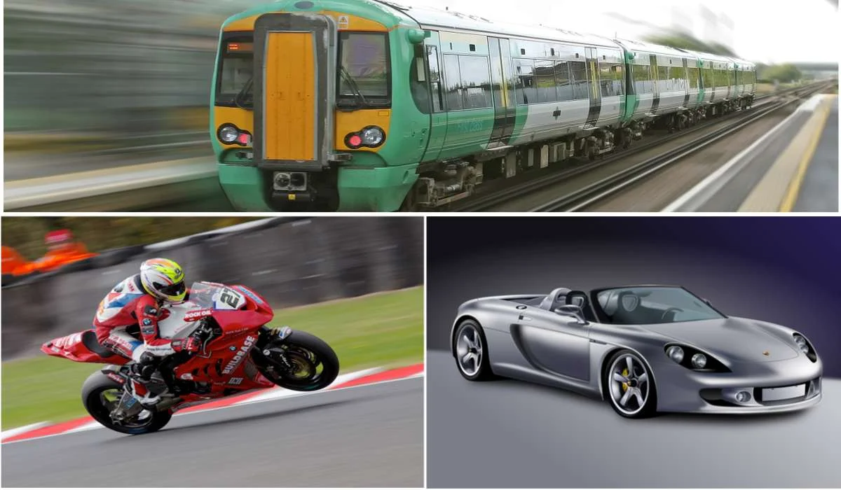 Automobile, treno, motocicletta