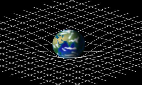La deformazione dello spazio-tempo è causata dalla presenza di una massa ed è la responsabile dell’effetto di una lente gravitazionale.