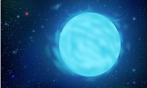 Un'immagine artistica riporta R163a1, che non è la stella più grande ma quella più pesante e luminosa dell'Universo.