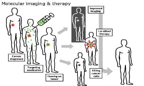 Due delle più importanti applicazioni della nanomedicina: l'imaging diagnostico e il drug delivery