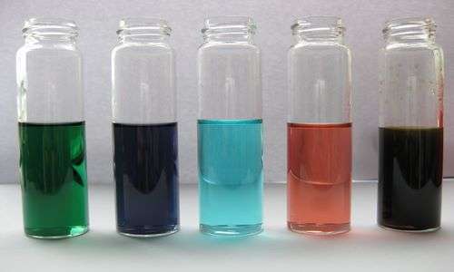 Alcuni dei colori caratteristici delle nanoparticelle applicate in nanomedicina