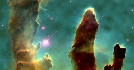 Immagine dei Pilastri della Creazione ottenuta dal telescopio Hubble.